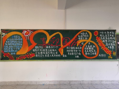 化环学院迎国庆黑板报评比圆满结束